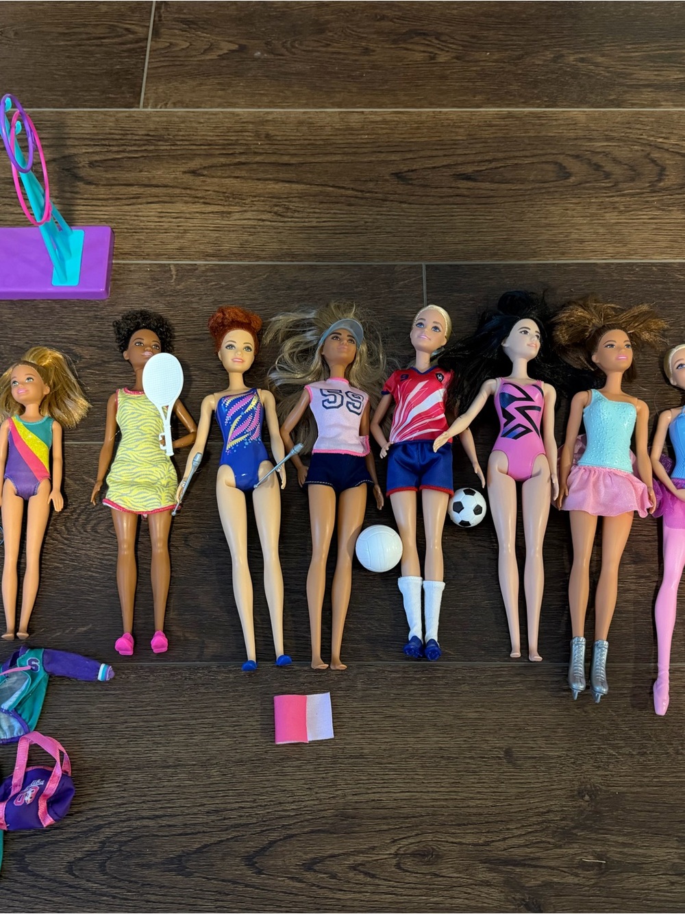 Barbie Dolls Assortment with Pink, Blue and Purple Outfits